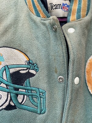 DeLong Miami Dolphins Varsity Jacket - Super bowl VII VIII Leather