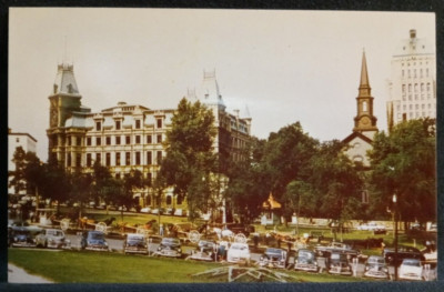 CANADA place d'Armes Quebec justice Court 1950s Cars Vintage  postcard