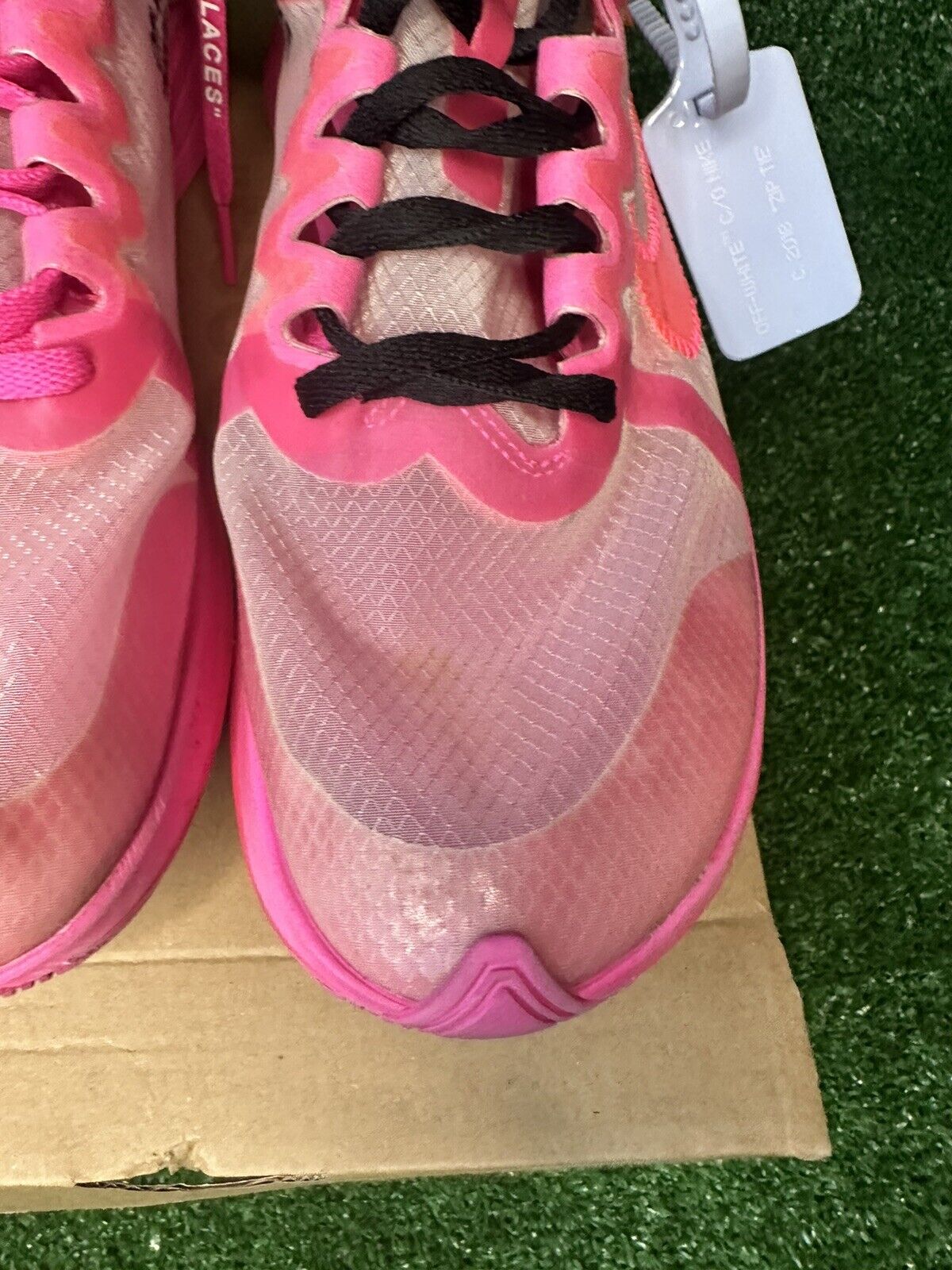 Size 8.5 - Nike Off-White x Zoom Fly SP Tulip Pink - image 4