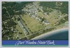 Fort Worden at Port Townsend Washington Aerial View Postcard