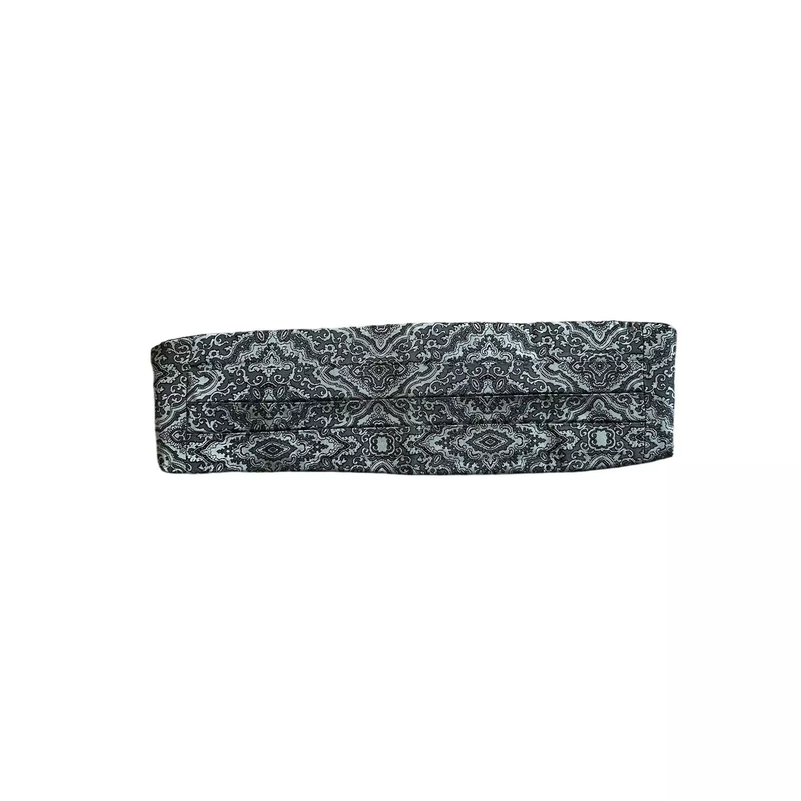 Tissu vintage Christian Dior Cummerbund 100 % soie tissé en Italie gris années 80