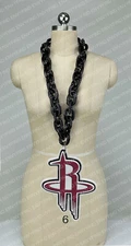 New NBA HOUSTON ROCKETS Gameday BIG Fan Chain BLACK Fanchain