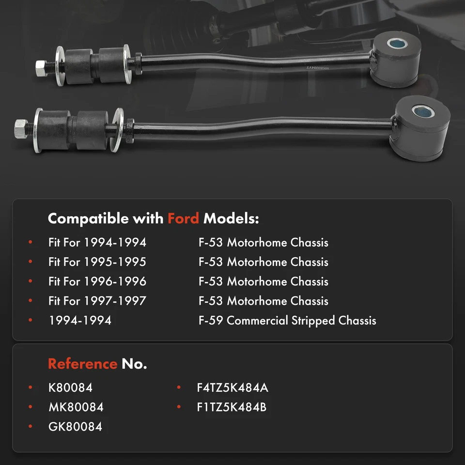 2 peças link de barra oscilante para chassi de motorhome Ford F-53 1994-1997 traseira esquerda e direita - Imagem 2 de 4