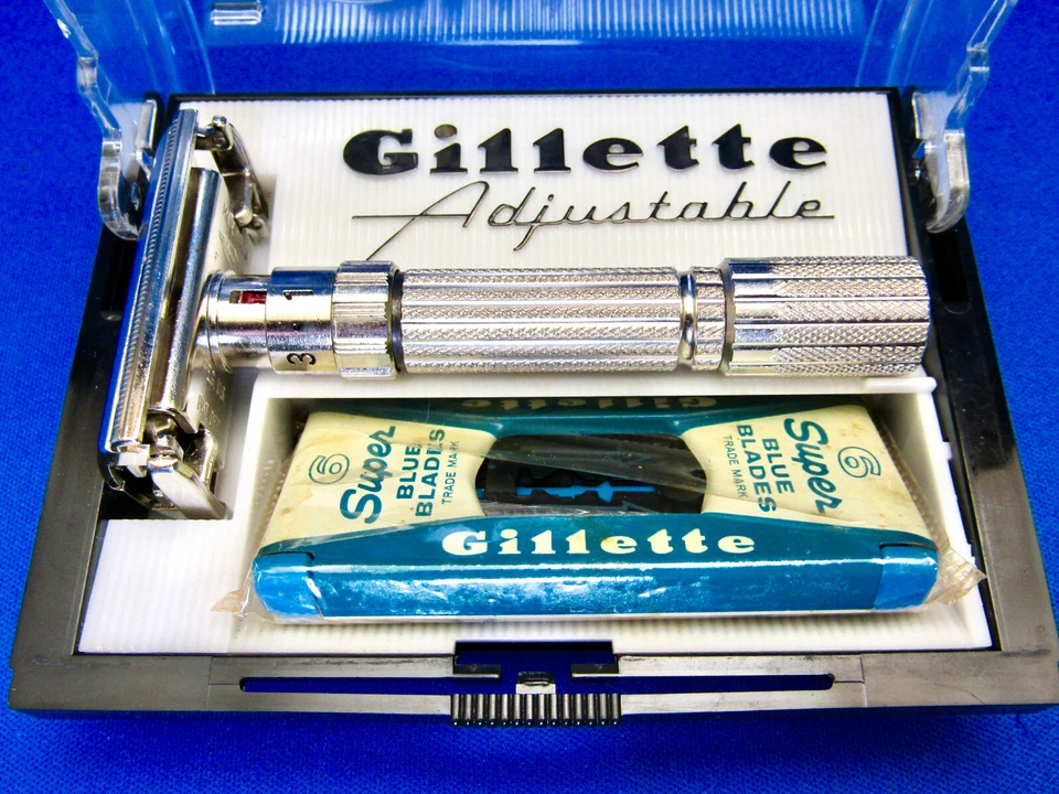 Gillette Vintage FATBOY Adjustable  TTO Razor F4 1960 Made In U.S.A. MINT COND - Image 4 of 4