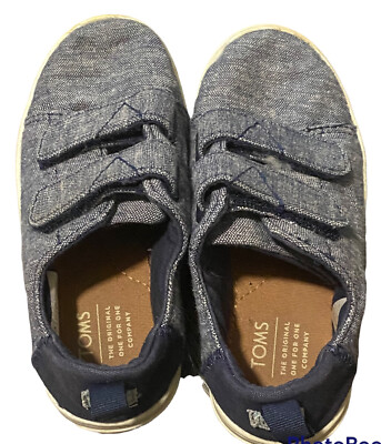 TOMS Kids Navy Slub Denim Chambray Lenny Size T 10 Toddler