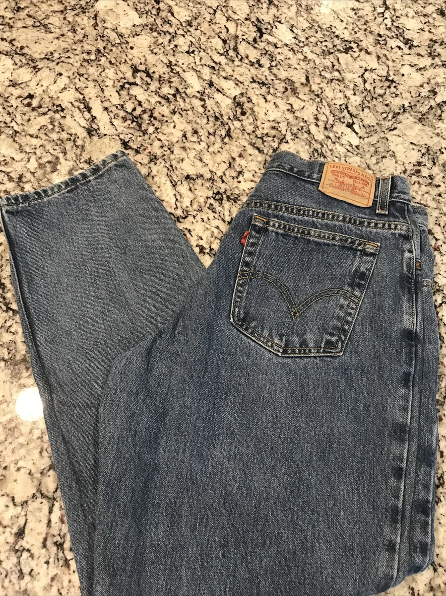 Vintage Levi s 550 Relaxed Fit Tapered Leg Women s Jeans 16 M High