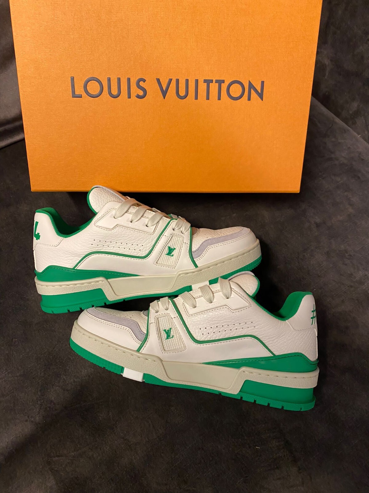 Louis vuitton monogram sneakers 1ABFAS 100percent authentic rare size image 4