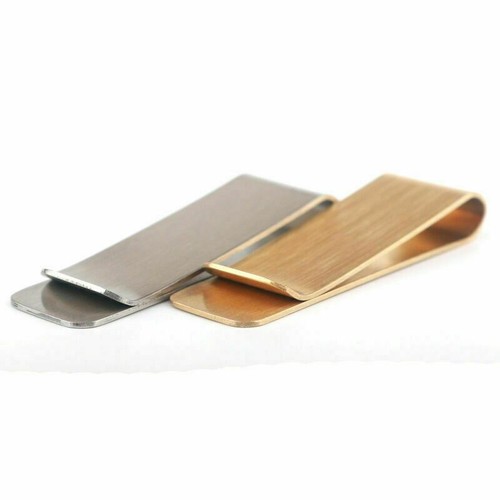 Money Clip Holder Acero inoxidable Plata Oro Efectivo Tarjeta de crédito Walley para Hombres - Imagen 9 de 13