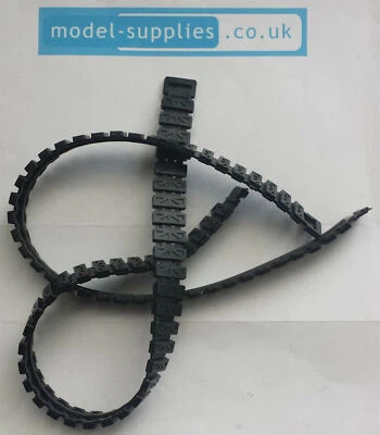 Dinky 683 Pair of Cheiftain Tank Repro Rubber Tracks Black or Silver - Qty PAIR