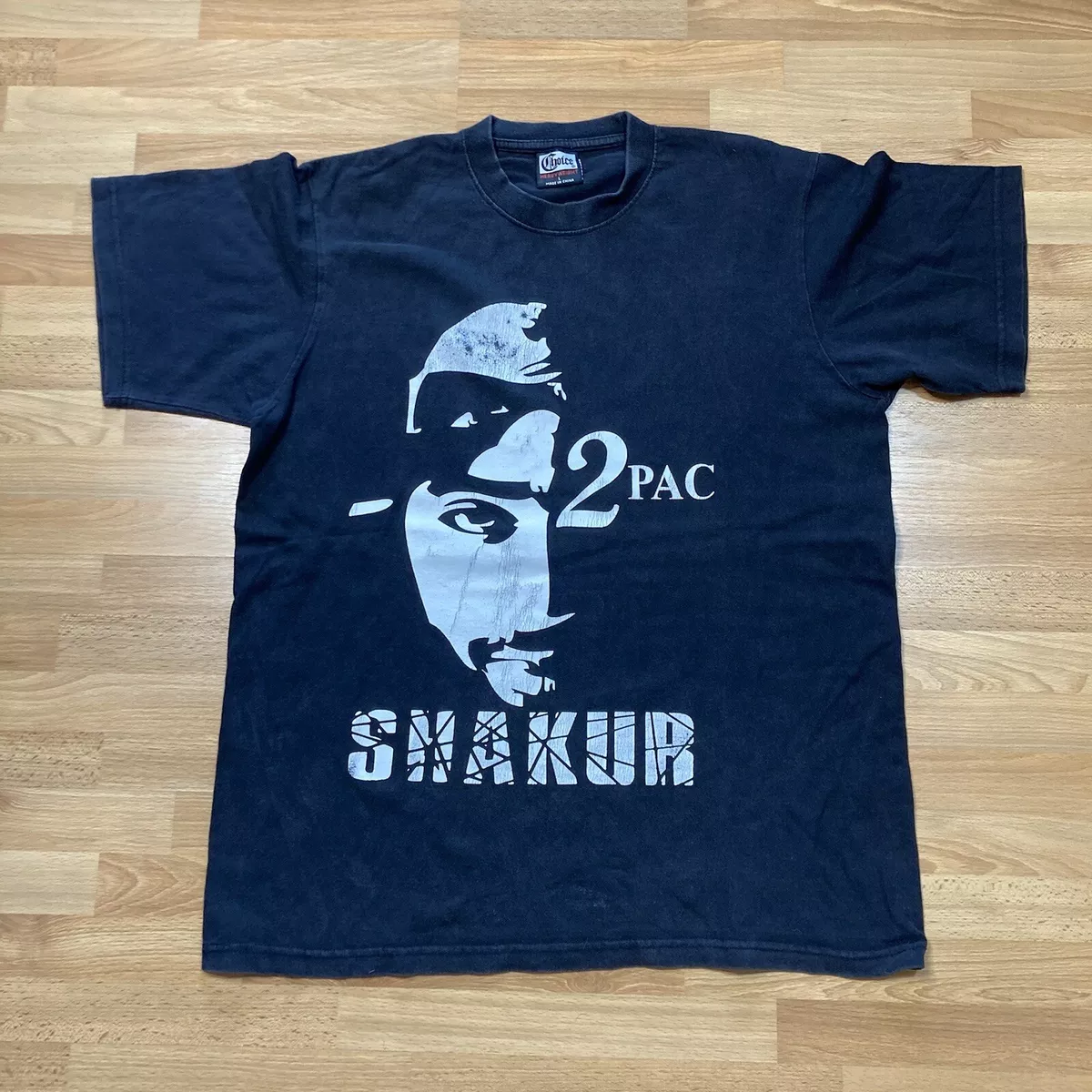 Vintage 2Pac Shirt Large 00s Y2k Tupac Shakur Face Portrait Hip Hop Rap Tee