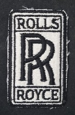 Rolls Royce Black  White Patch 2 3/4" by 1 5/8"