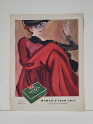 1943 Memphis Tradition Cigarettes Du Magazine Print Ad WW2 German Fritz Buhler