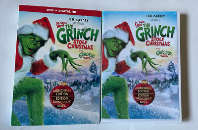 How the Grinch Stole Christmas 2000 DVD Grinchmas  Jim Carrey  W/ Slip Cover