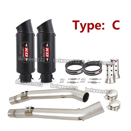For Suzuki Vstrom 1000 DL1000 2002-2013 Exhaust Mid Link Carbon Muffler Tail Tip - Picture 5 of 19