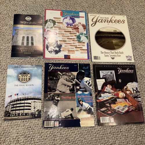 NY Yankees Fan Guide / Yearbook (6) Lot 1987-2009 excellent