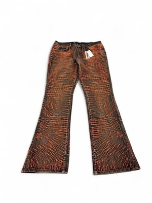 NWT Original fables flare jeans all over stitch Y2K Miss Me style Sz 34