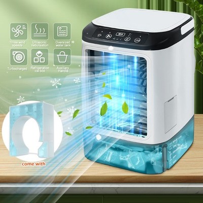 Portable Air Cooler Fan Mini Air Conditioner Personal USB Cooling Fan Desk Fan