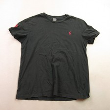 Polo Ralph Lauren Shirt Mens Medium Short Sleeve Black Crew Neck Lightweight