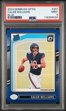 2024 PANINI DONRUSS OPTIC BLUE #201 CALEB WILLIAMS ROOKIE RC 72/199 PSA 9