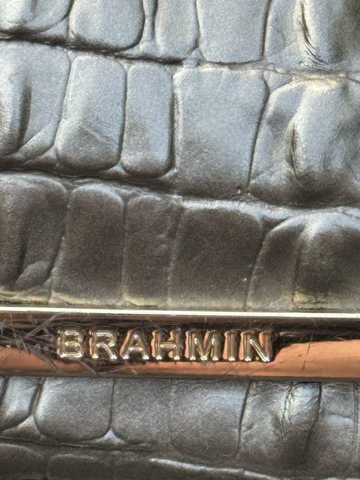Bolsa de mão Brahmin Vivian em grafite 14x9” - Imagem 3 de 4