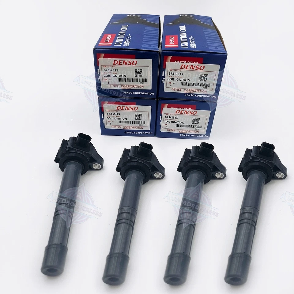 4PCS Denso Ignition Coil 673-2315 For Honda Accord CR-V Acura 2.4L 30520-5A2-A01 Foto 3 de 4