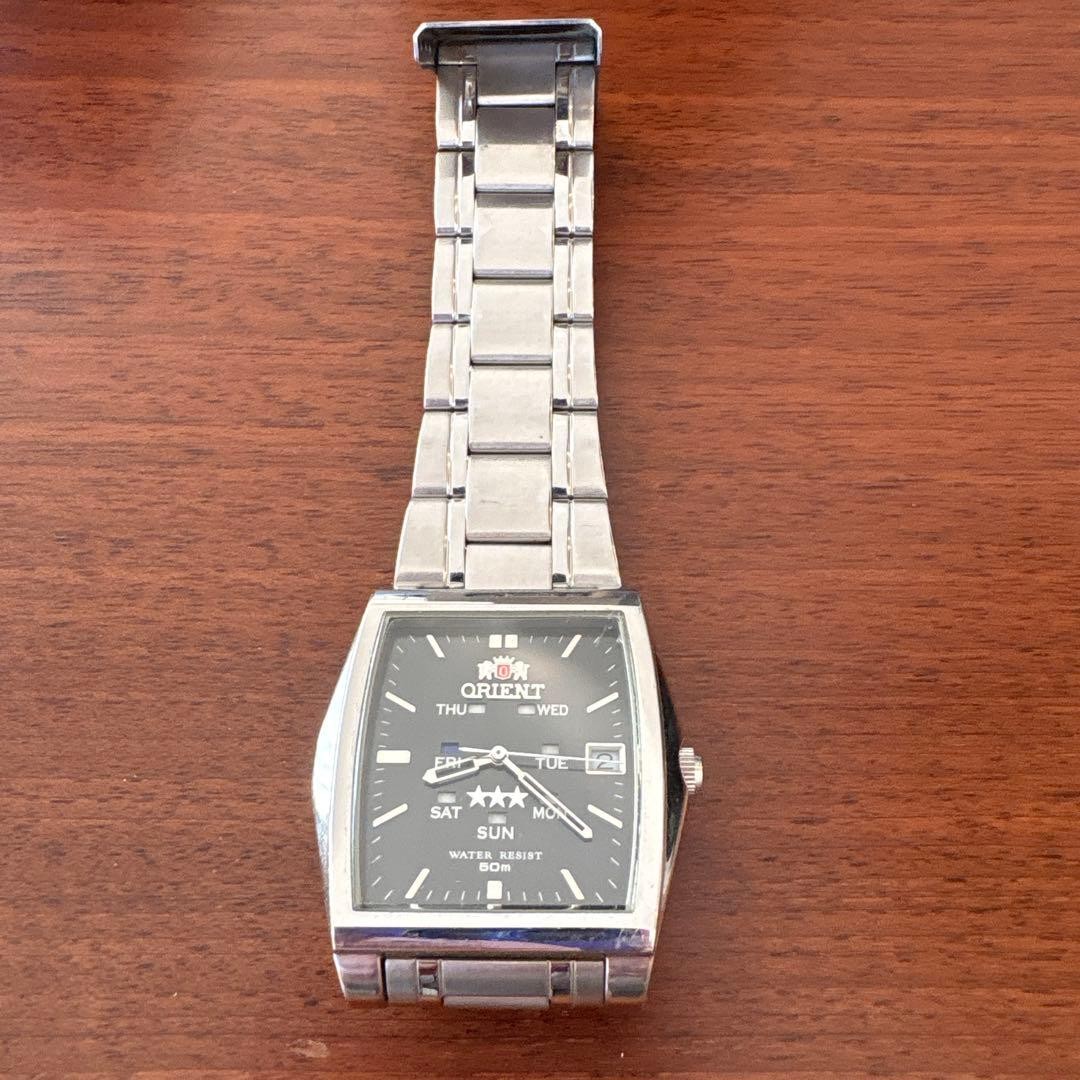 Orient Three Star Square Automatic Watch Black Di… - image 7