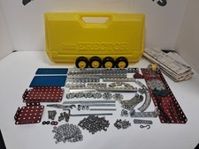 Vintage Gabriel Erector Set in Yellow Plastic Case with Parts, Instructions