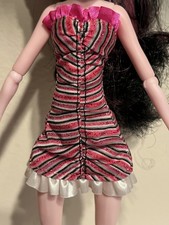 Monster High Draculaura Dawn Of The Dance Doll Outfit Black Pink White Dress