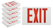 Led Red Exit Sign Emergency Exit Lights With Battery Backup Set. 6 Pack Led Red Exit Sign Emergency Exit Lights With Battery Backup Set. 6 Pack