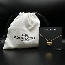 Coach Signature Handbag Short Pendant Necklace | Giftable, New | Packaging