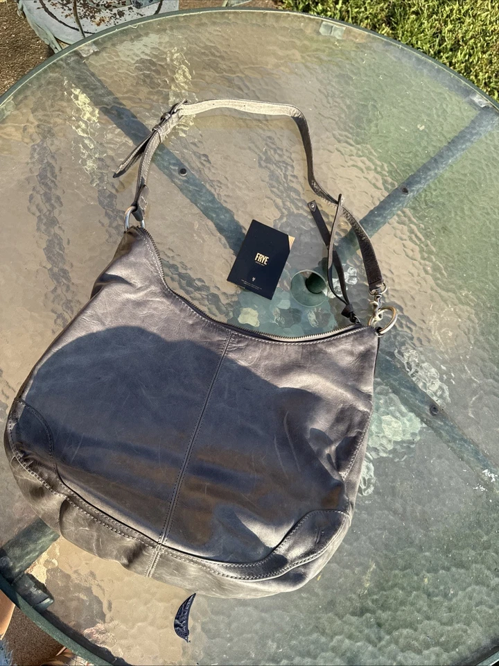Frye Melissa Women's Leather Gray Hobo Like Bag Shoulder Bag   Large Size - Image 4 of 4