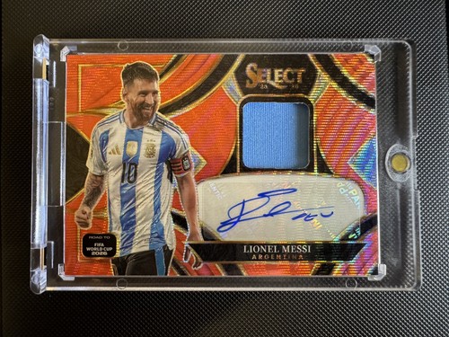 2025-26 Panini Select RTWC Lionel Messi Autographed Memorabilia Red Wave AM-LM