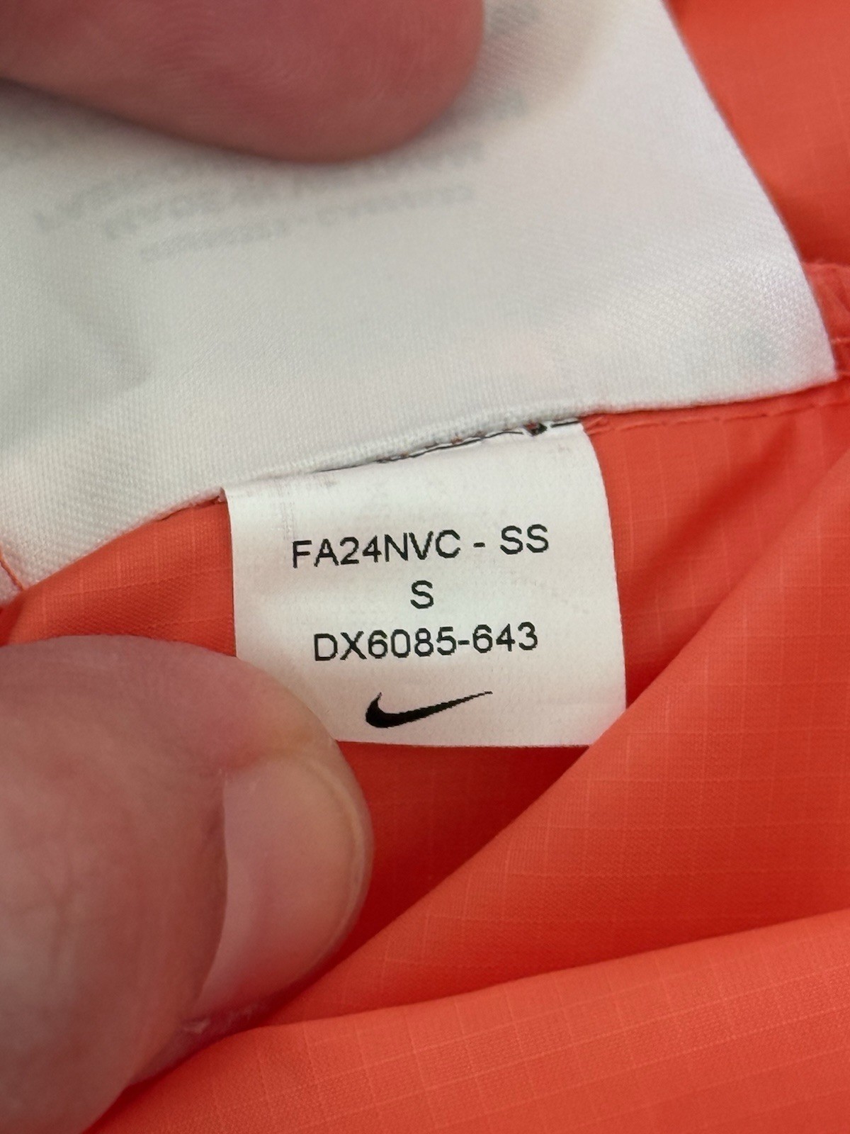 Nike Tour Repel Womens Small Water-Repellent Orange Golf Vest DX6085-643 NWT thumbnail 7