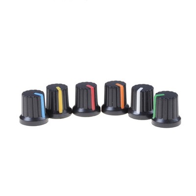 10Pcs Potentiometer Switch Knob Cap Hole Dia 6mm Volume Control' Rotary Knob Cap