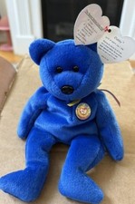 1998 Retired ORIGINAL TY Beanie Babies Official Club CLUBBY Smoke Free Environme