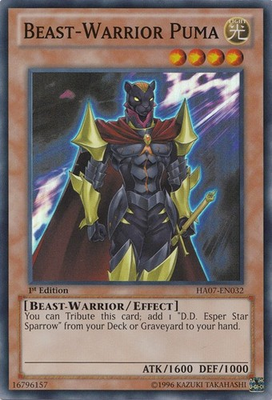 #ad Beast Warrior Puma HA07 EN032 Super Rare 1st Edition Moderately Played $0.99