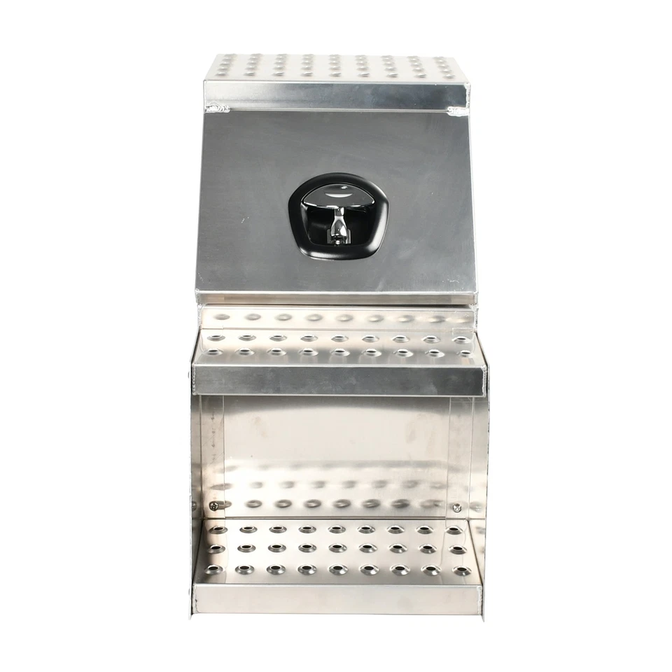 Caja de herramientas de camión escalonado de sillín de montaje lateral de aluminio de 25 x 28 x 15 + soportes de montaje de 24" Foto 4 de 4