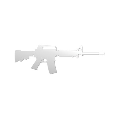 AR15 M16 Sticker Die Cut Chrome Mirror Gold Silver Oil Slick Rainbow