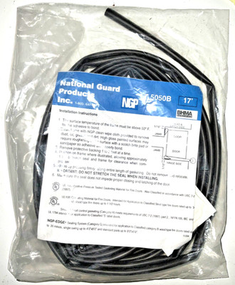 NGP 5050B Black 17  Roll Self-Adhesive Silicone Seal for Fire and Smoke NOS