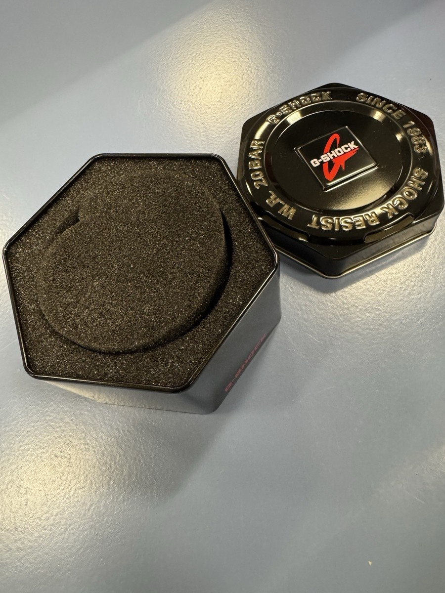 Empty Casio G-Shock Watch Hexagon Tin with Foam With Box No Watch