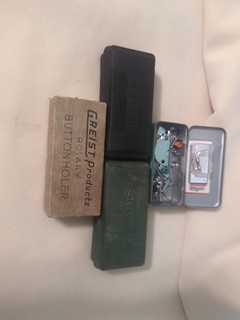 Vintage Singer Sewing Lot Button Holer Greist Sewing Machine Attachments Parts
