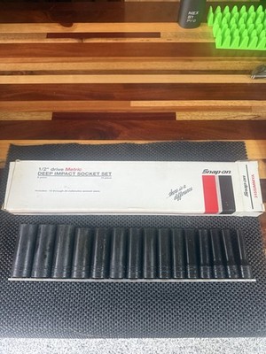 NEW Snap-on 315simmya 1/2'' Flank Drive Deep Impact Socket Set 10-24mm sealed