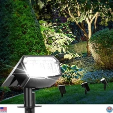Outdoor Solar Spot Lights 4 Pack Waterproof IP65, 63 LED, 3 Modes for Garden