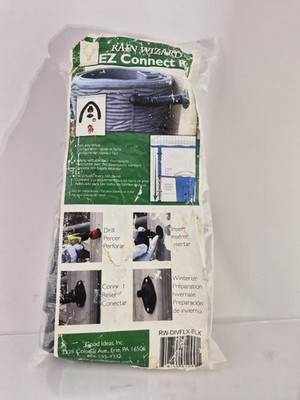 Good Ideas RW-DIVFLX-BLK Rain Wizard Diverter Flex Kit Black,Rain Barrels