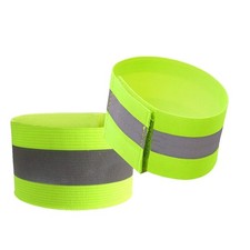 2 Pcs Outdoor Safety Wristband Reflective Running Gear Glowing Night Strap