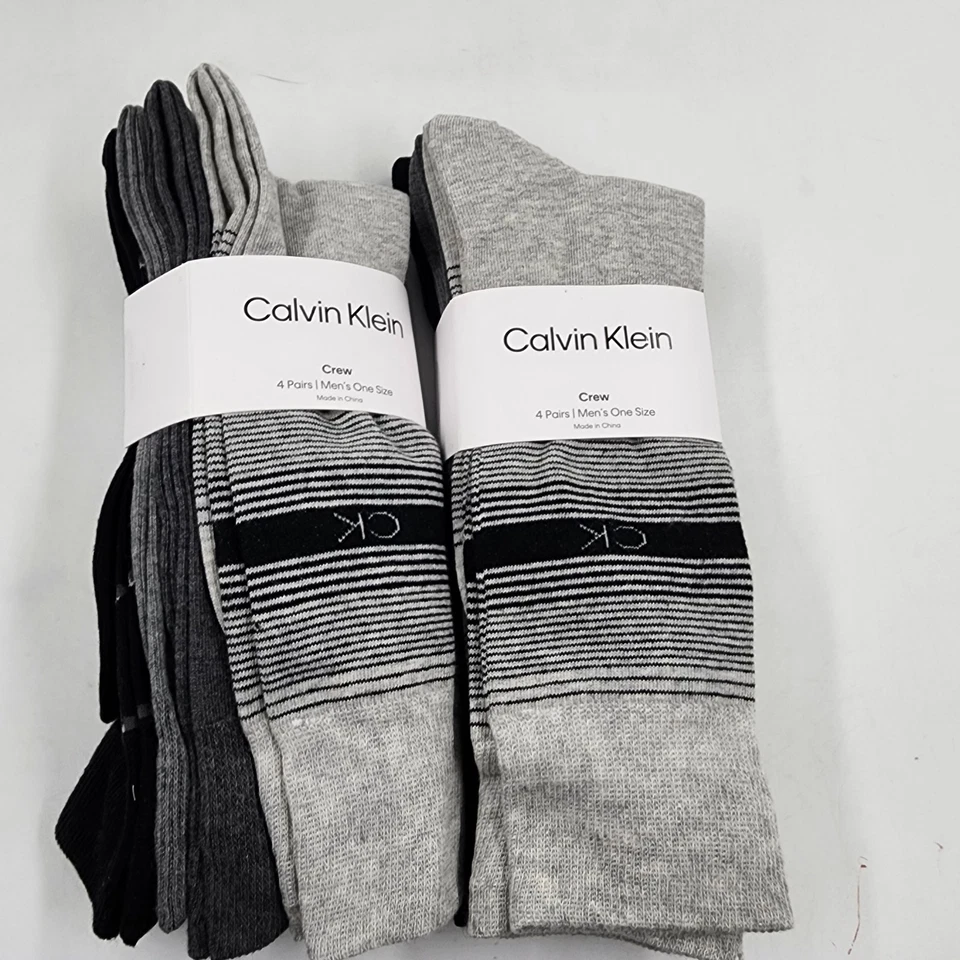 Calcetines de vestir Calvin Klein de longitud redonda para hombre talla única gris paquete surtido de 8 Foto 2 de 4