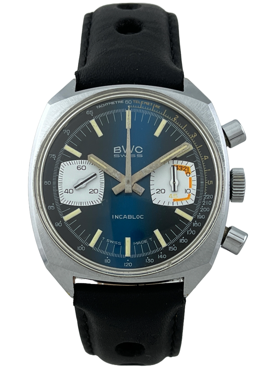 Men's Wristwatch BWC Racing Chronograph Hand Wound Valjoux 7733