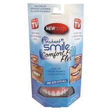 Instant Smile Comfort Fit Flex Teeth Top Cosmetic Veneer - BRIGHT WHITE