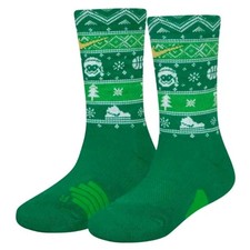 Nike Elite Christmas Crew Socks Y 5Y-7Y W 6-10 M 6-8 Green Knit Dri Fit NEW NWT