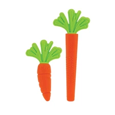 Silicone Carrot Tube Teether and Messaging Infant Teether - (2-Pack) Baby Teethi